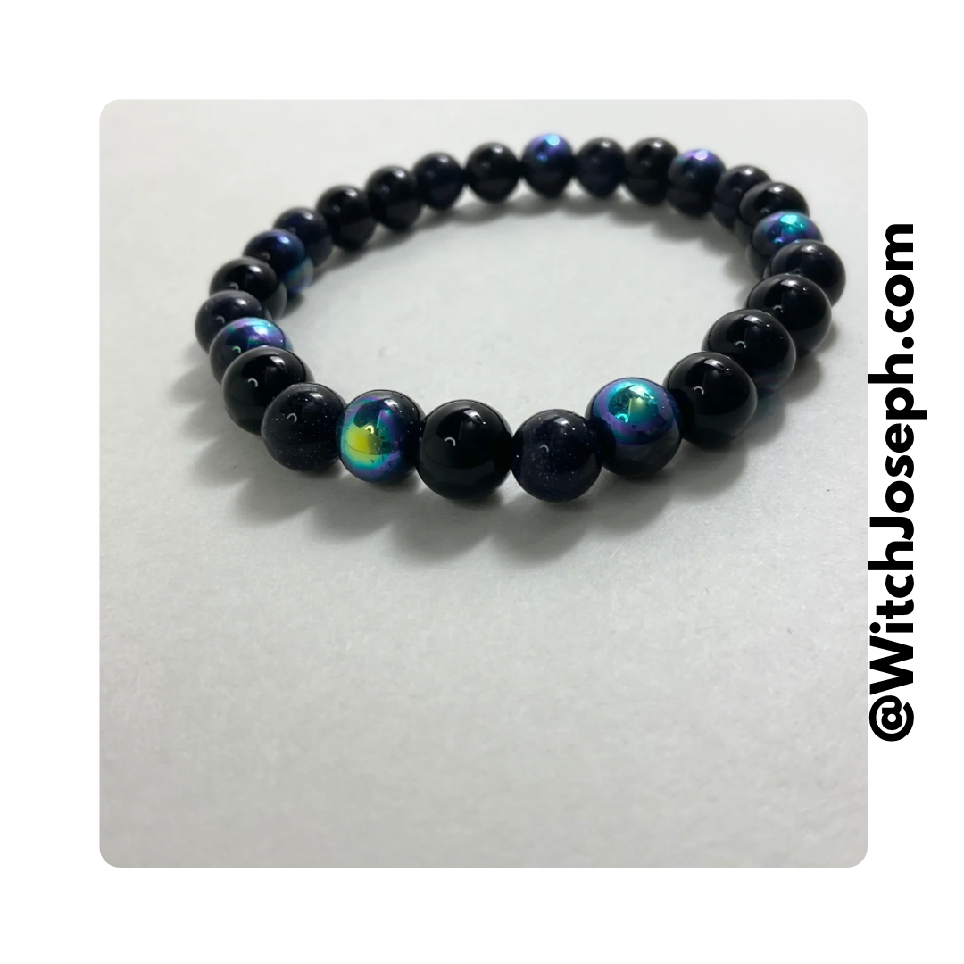 Black Reflective iridescent Bracelet