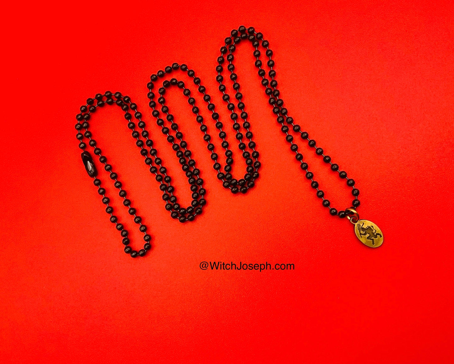 Krampus Holiday Brass Necklace