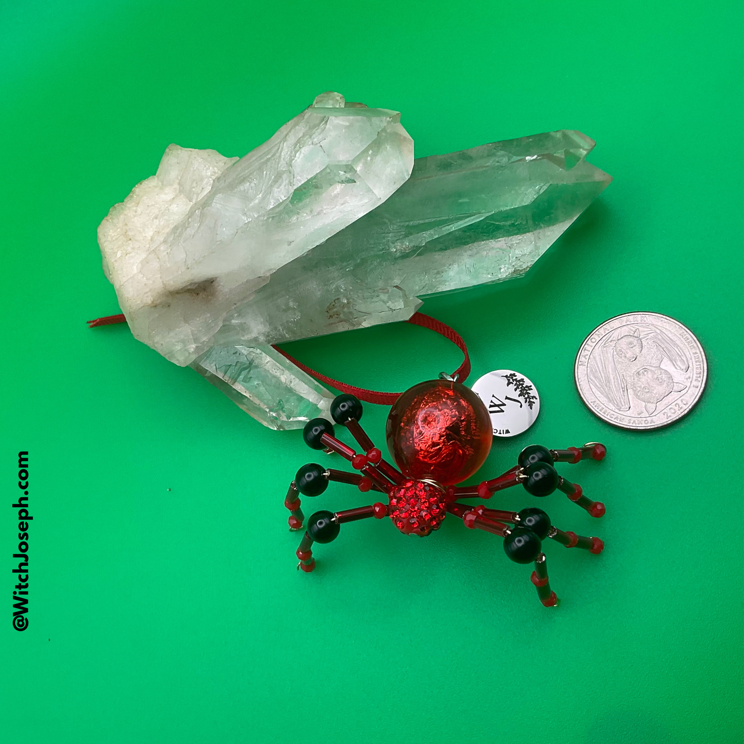 Xmas Spider Ornament RED and BLACK