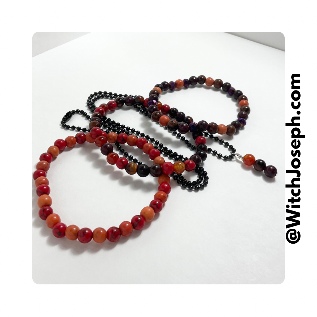 Bonfire Flash Autumnal Bracelet Set and Necklace