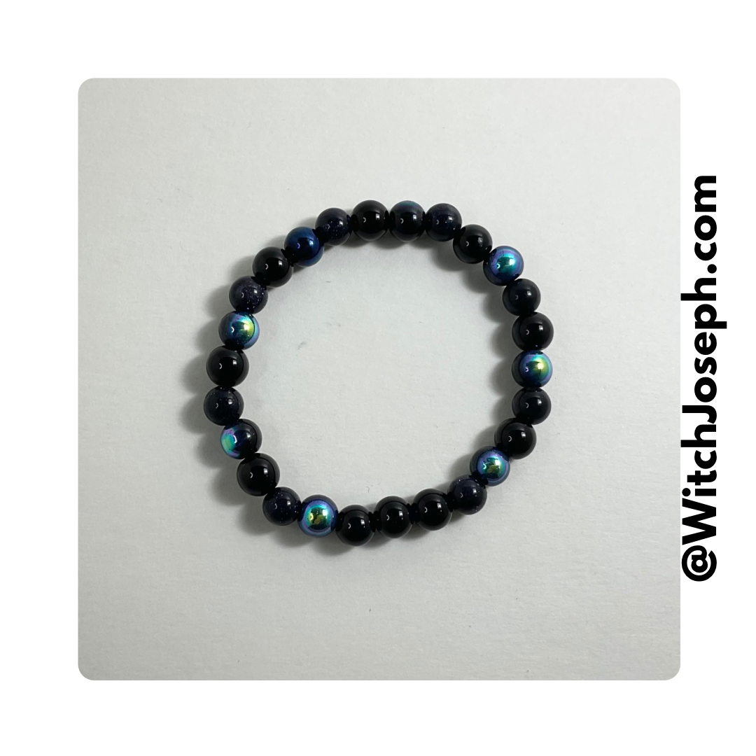 Black Reflective iridescent Bracelet