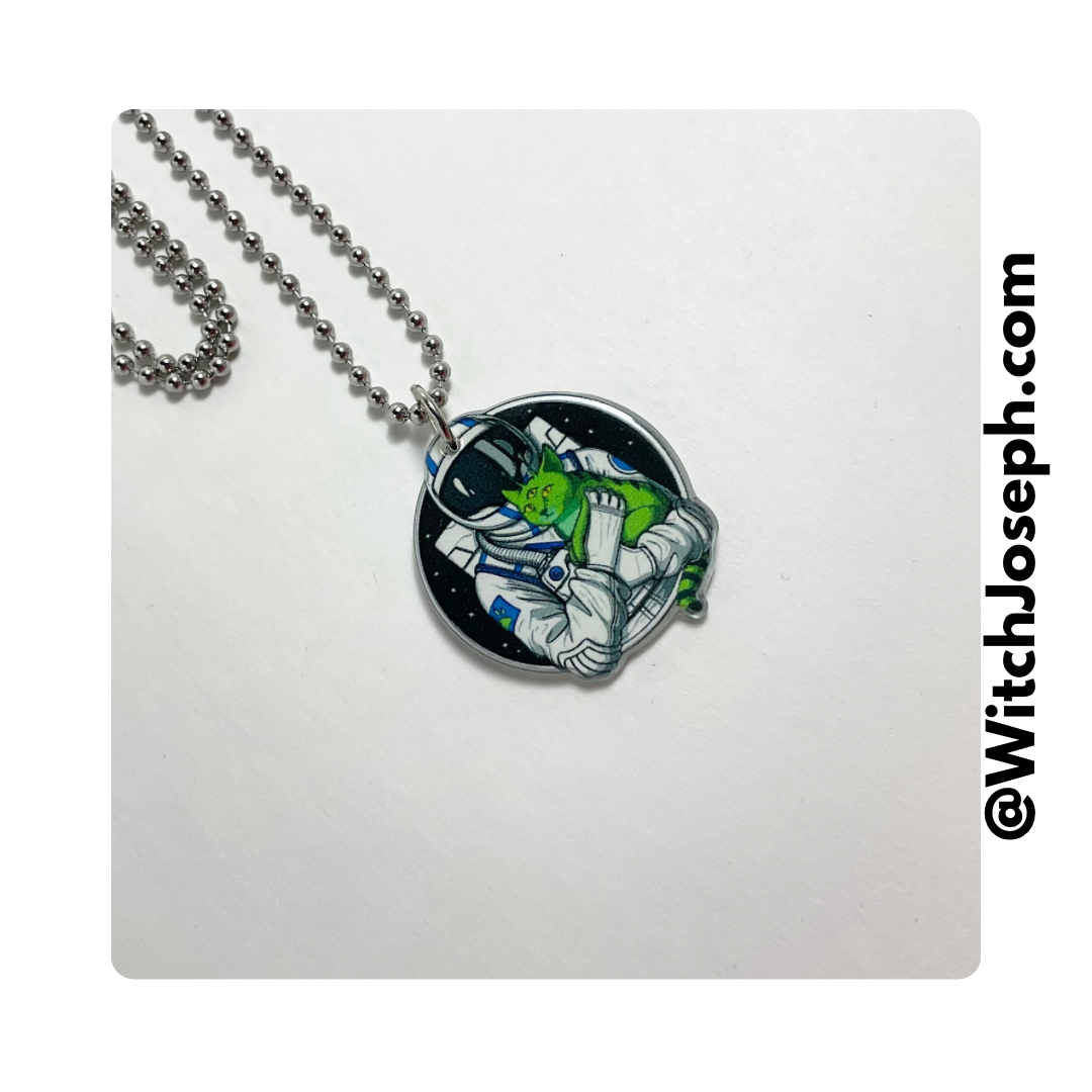 Astronaut with Cat Charm