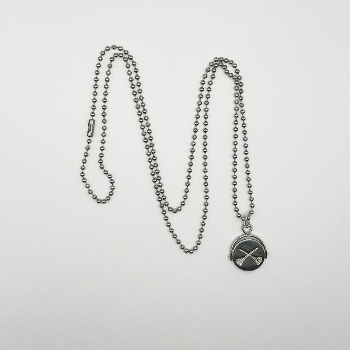Crossed Brooms Witch Hat Charm