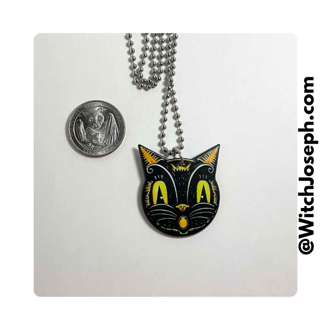 Black Cat Face Charm