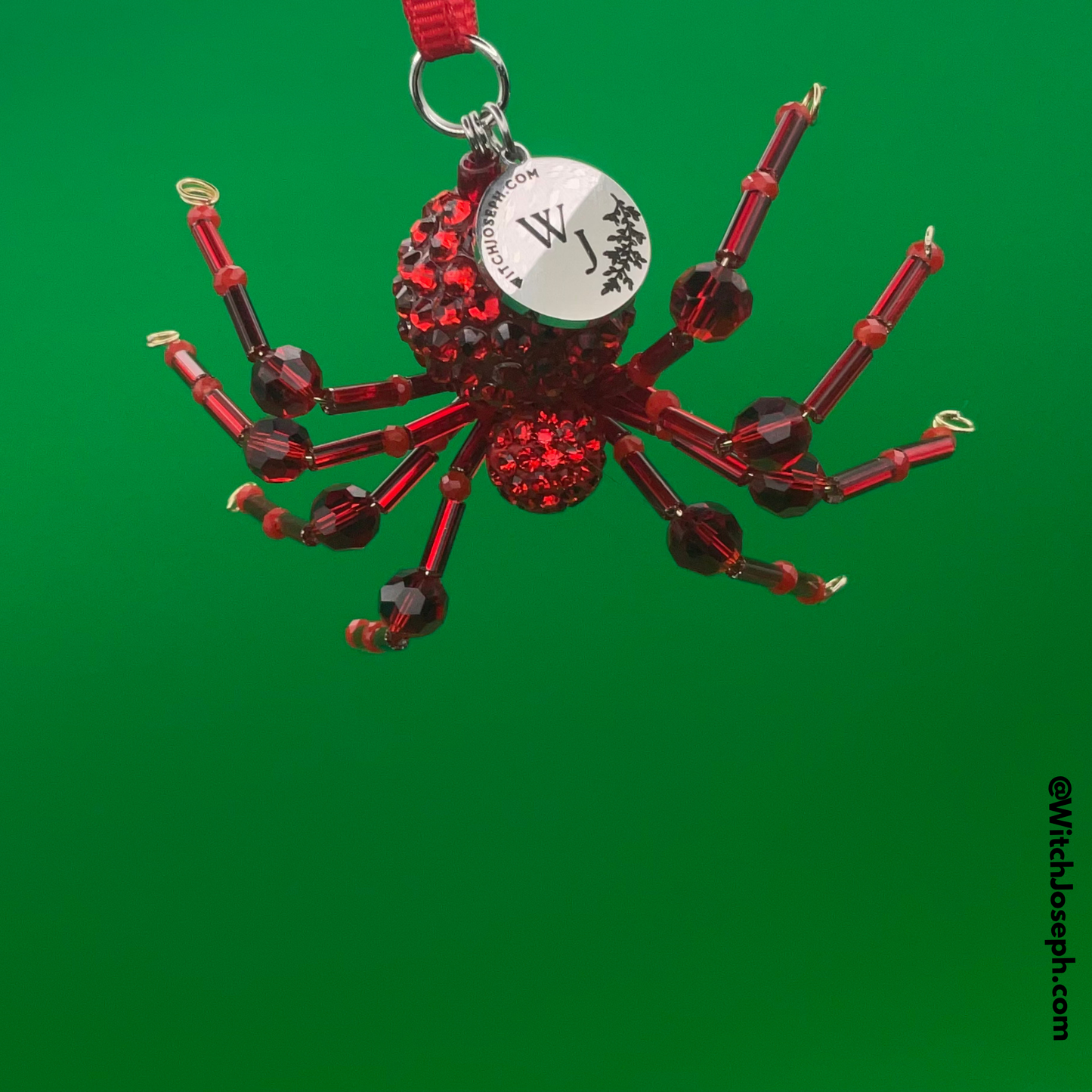 Xmas Spider Ornament RED