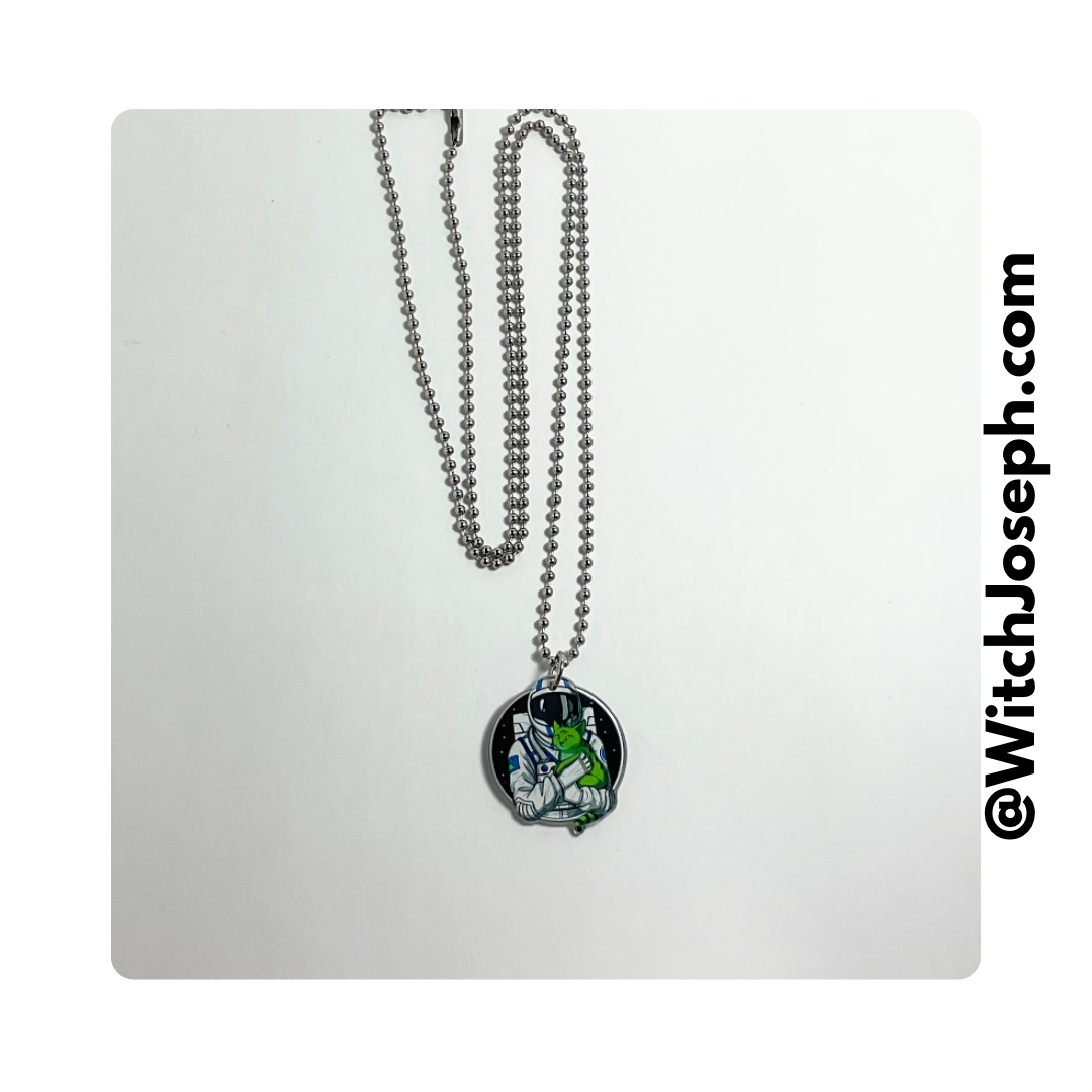 Astronaut with Cat Charm