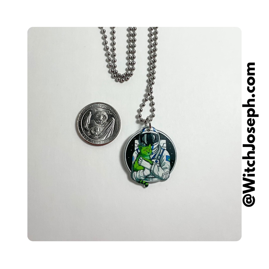 Astronaut with Cat Charm