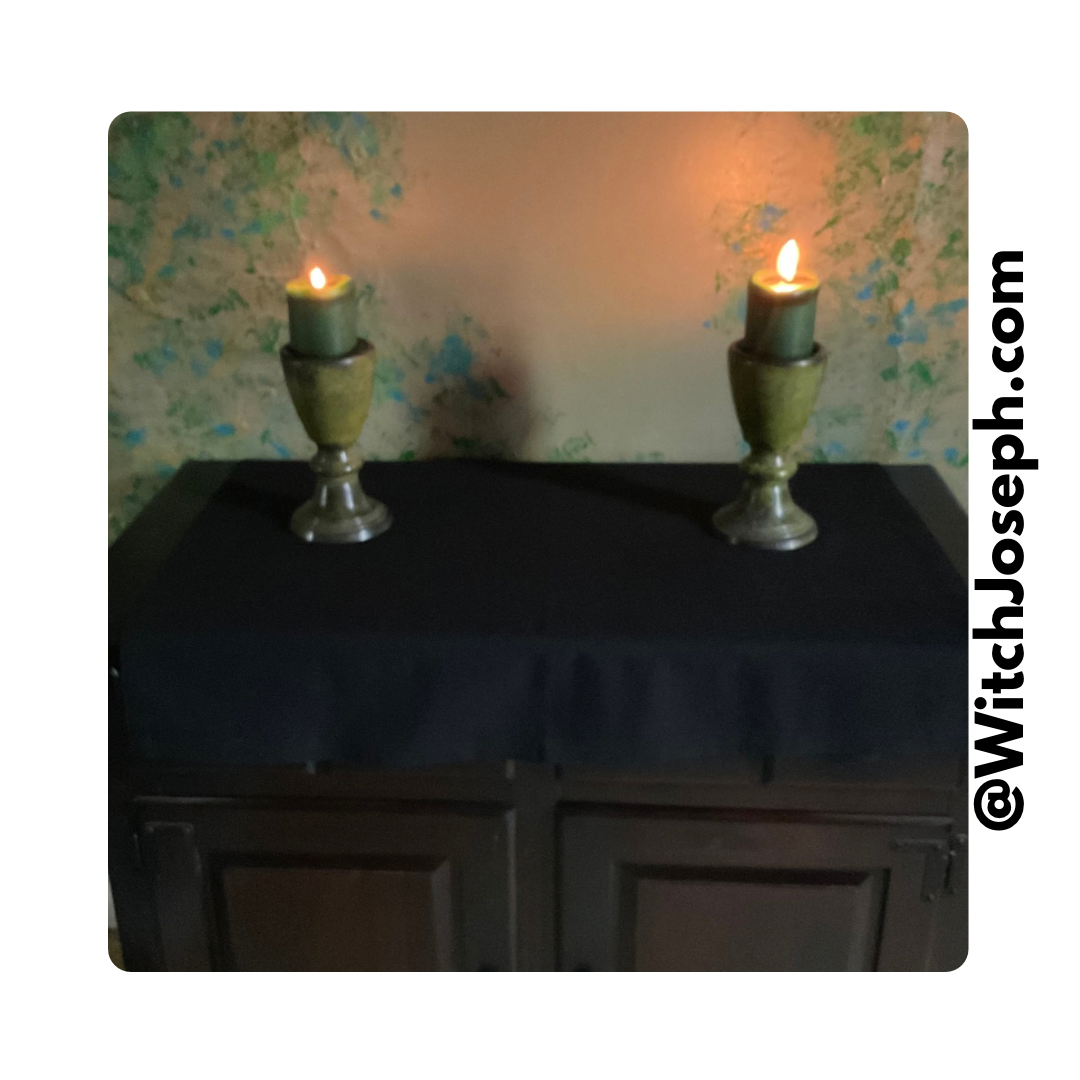 Black Linen Altar Cloth