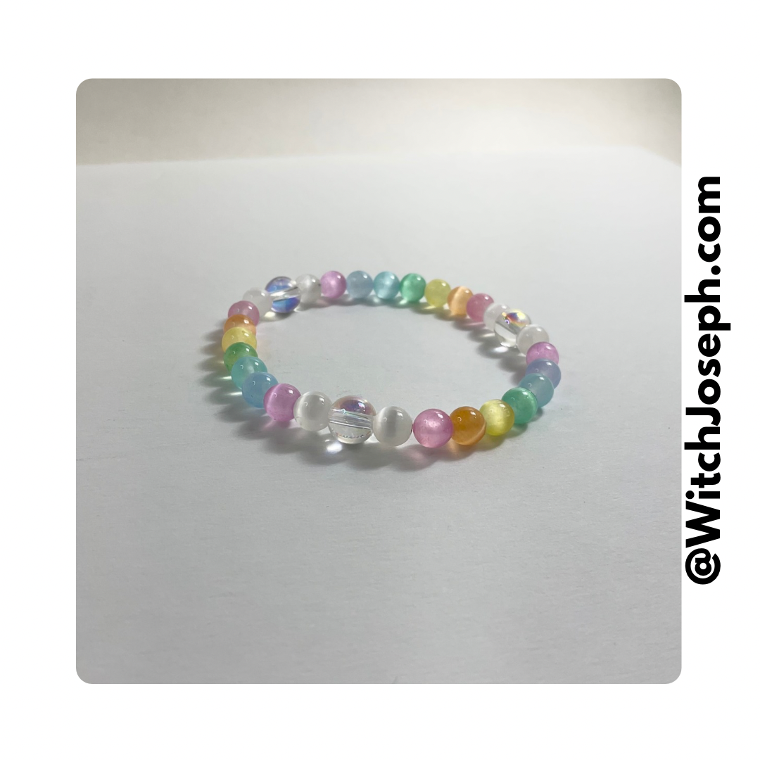 Pastel Selenite Stretch Bracelet