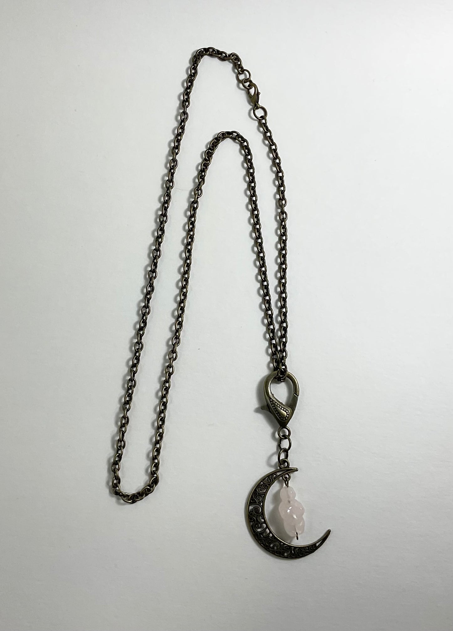 Rose Quartz Moon Goddess Talisman