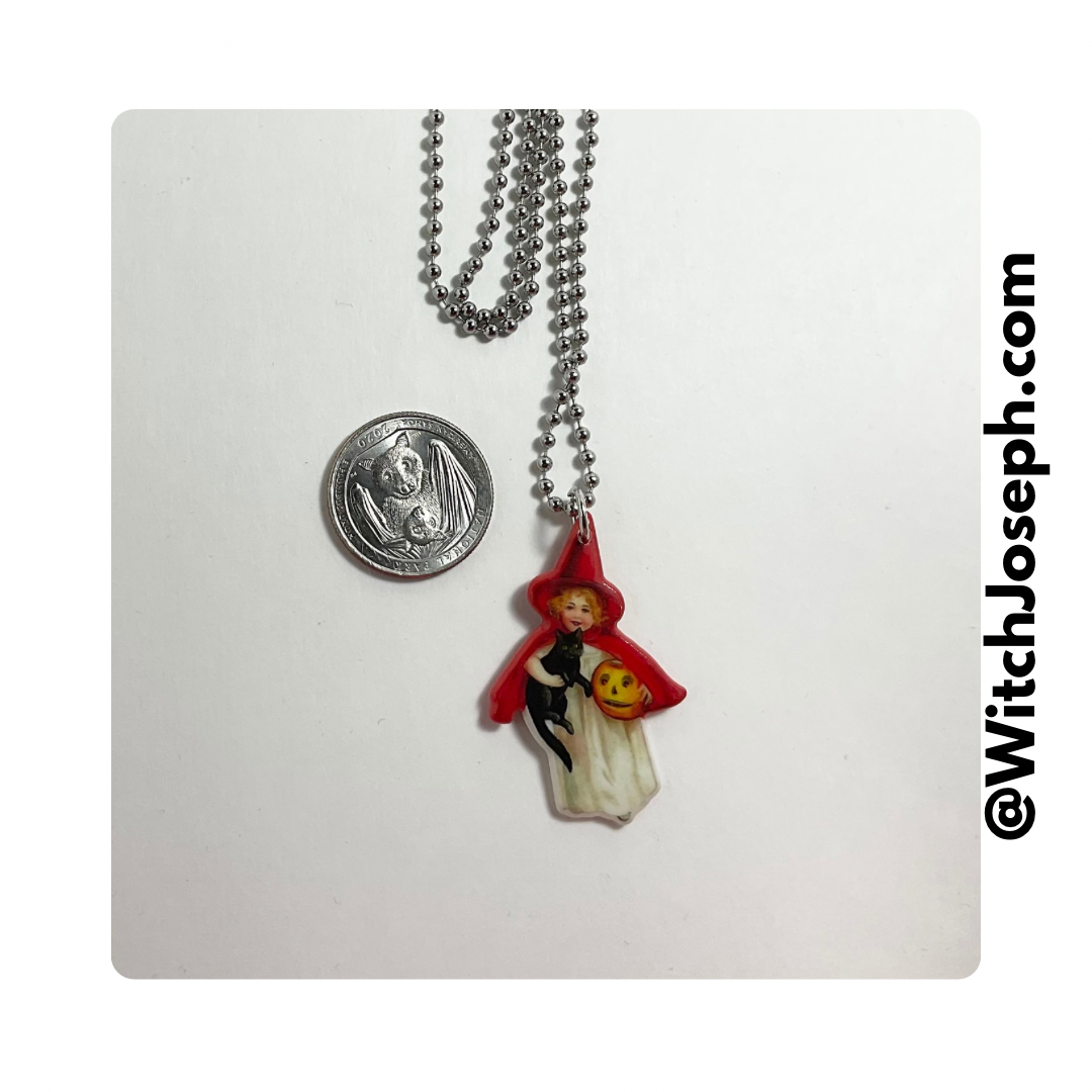 Witch Trick or Treater Charm