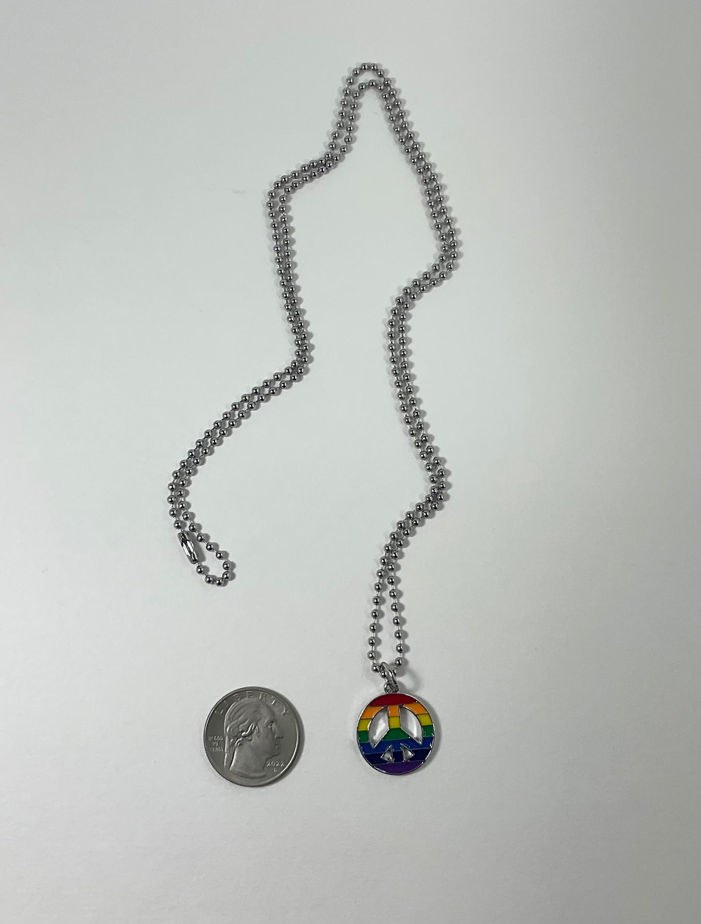 Rainbow Peace Sign Charm