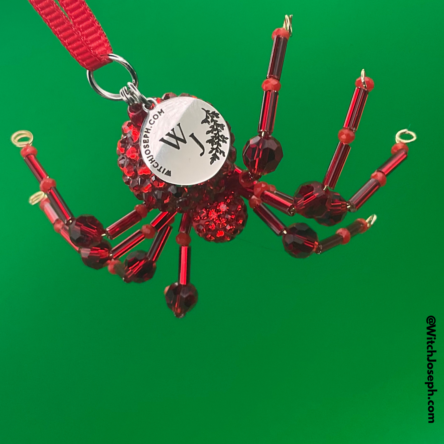 Xmas Spider Ornament RED