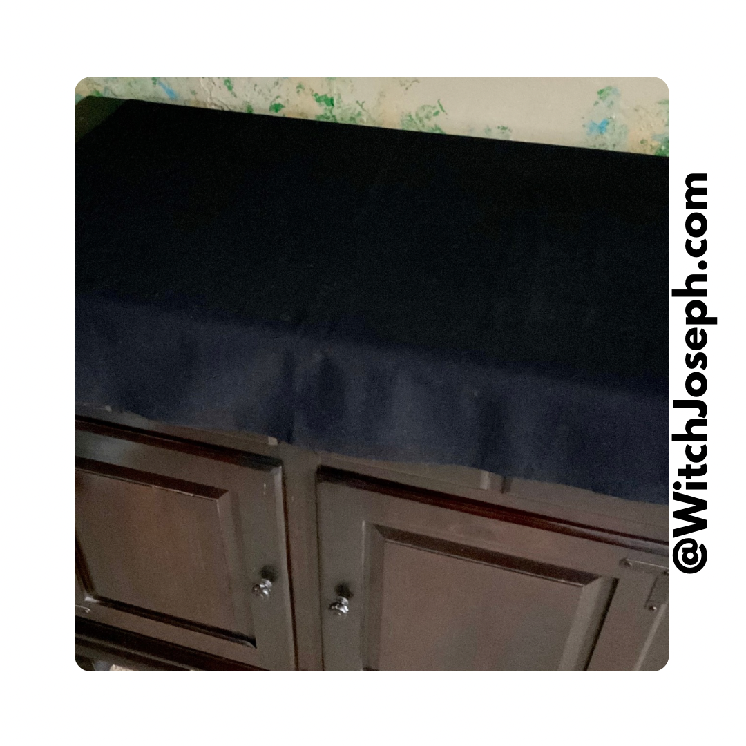 Black Linen Altar Cloth