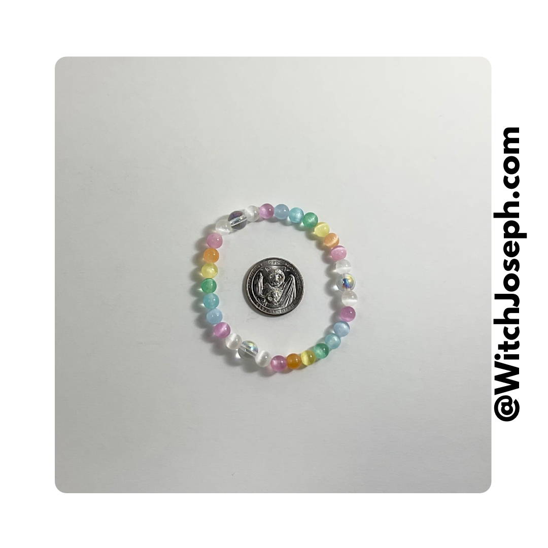 Pastel Selenite Stretch Bracelet