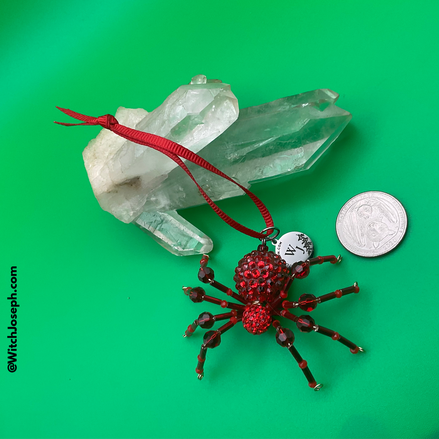 Xmas Spider Ornament RED