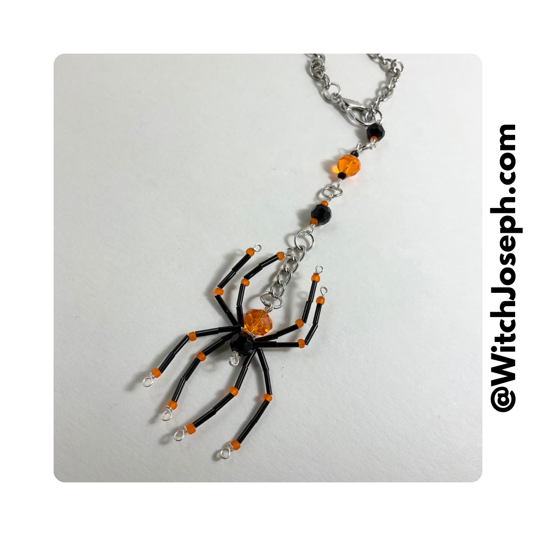 Spider Sun Catcher Orange and Black