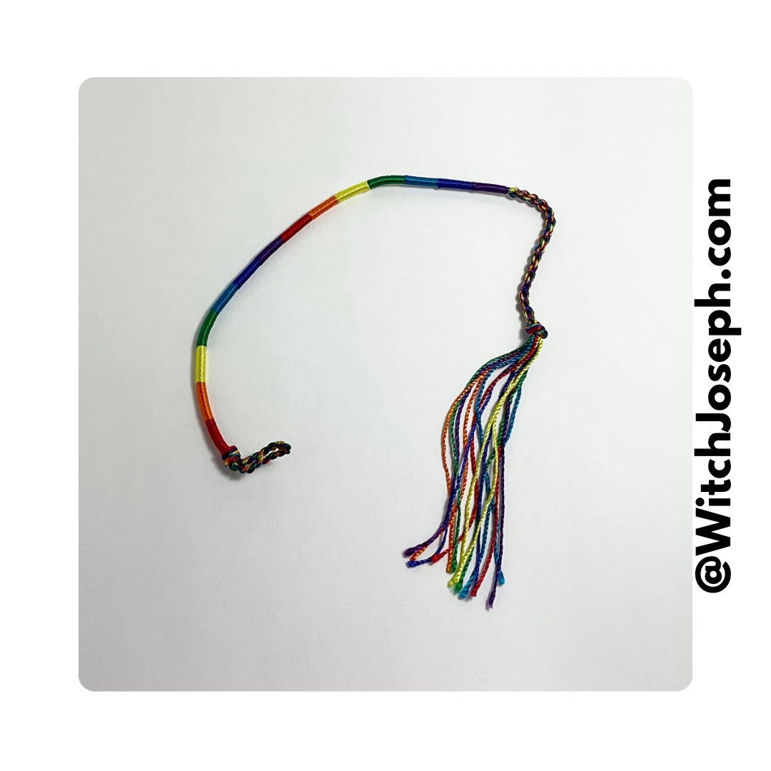 Rainbow Tie On Bracelet
