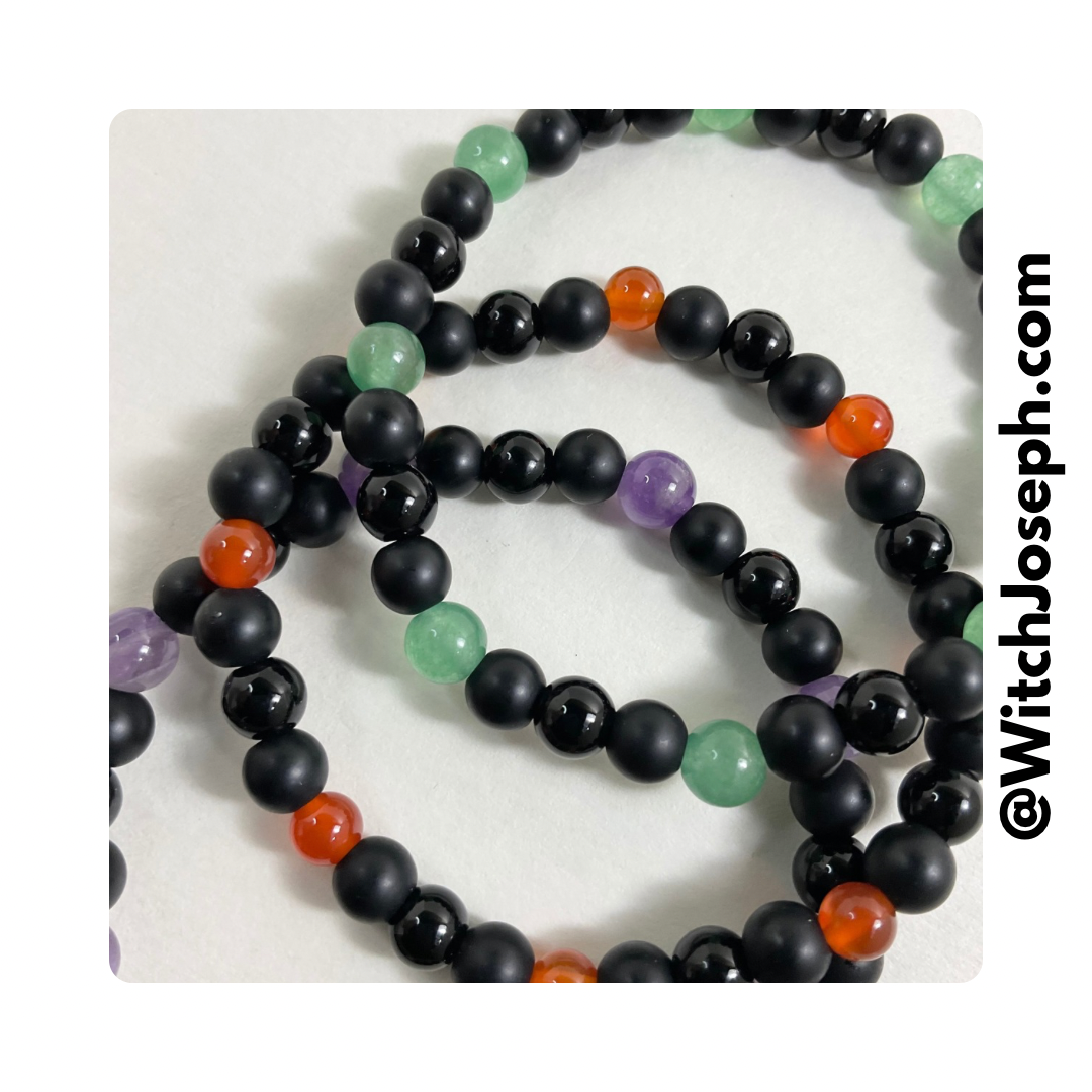 Triple Gemstone Bracelet Set of Three