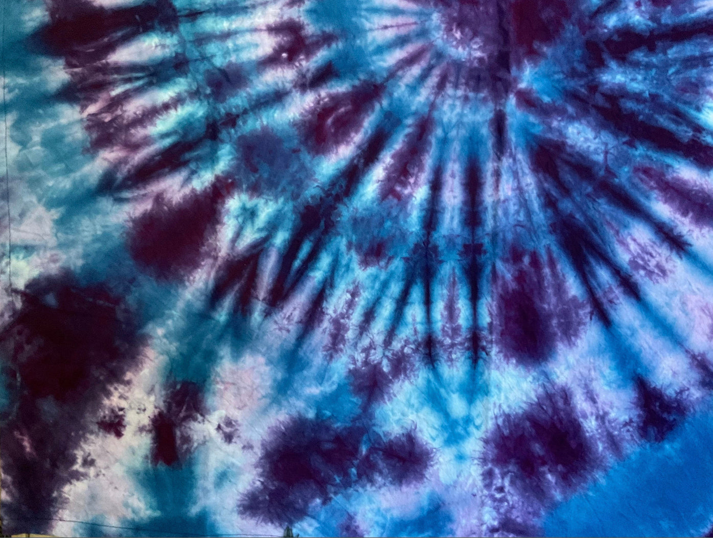 Tie Dye Altar Cloth or Tarot Cloth in Blue and Purple