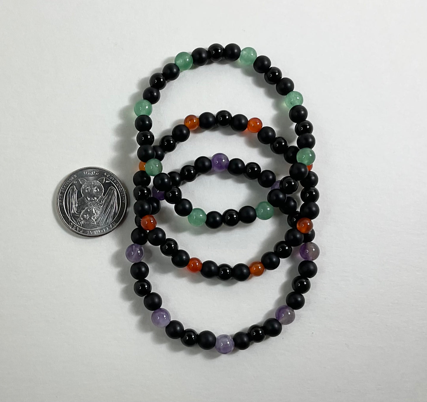 Triple Gemstone Bracelet Set of Three