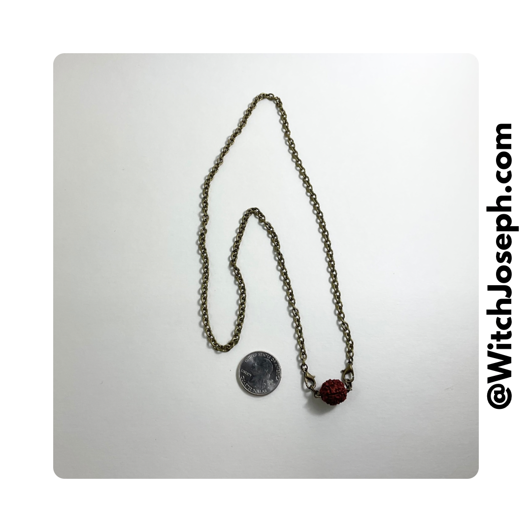 Rudraksha Bead on Bronze Tone Chain