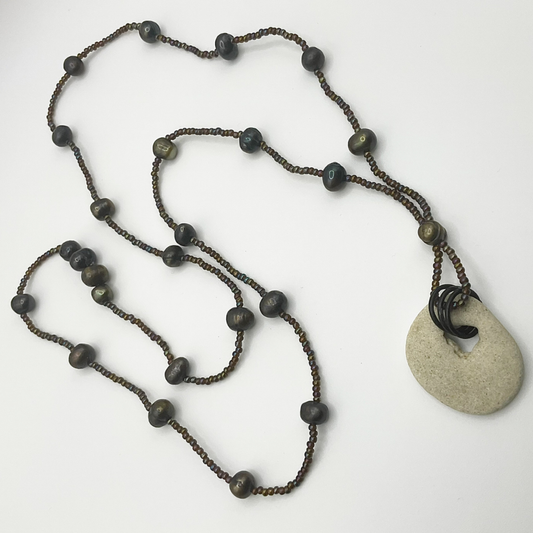 Beaded Fairy Stone Necklace