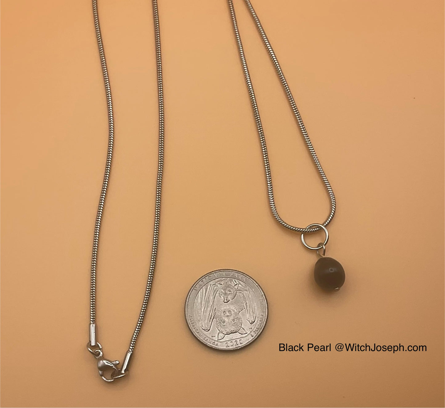 Black Pearl Droplet Necklace