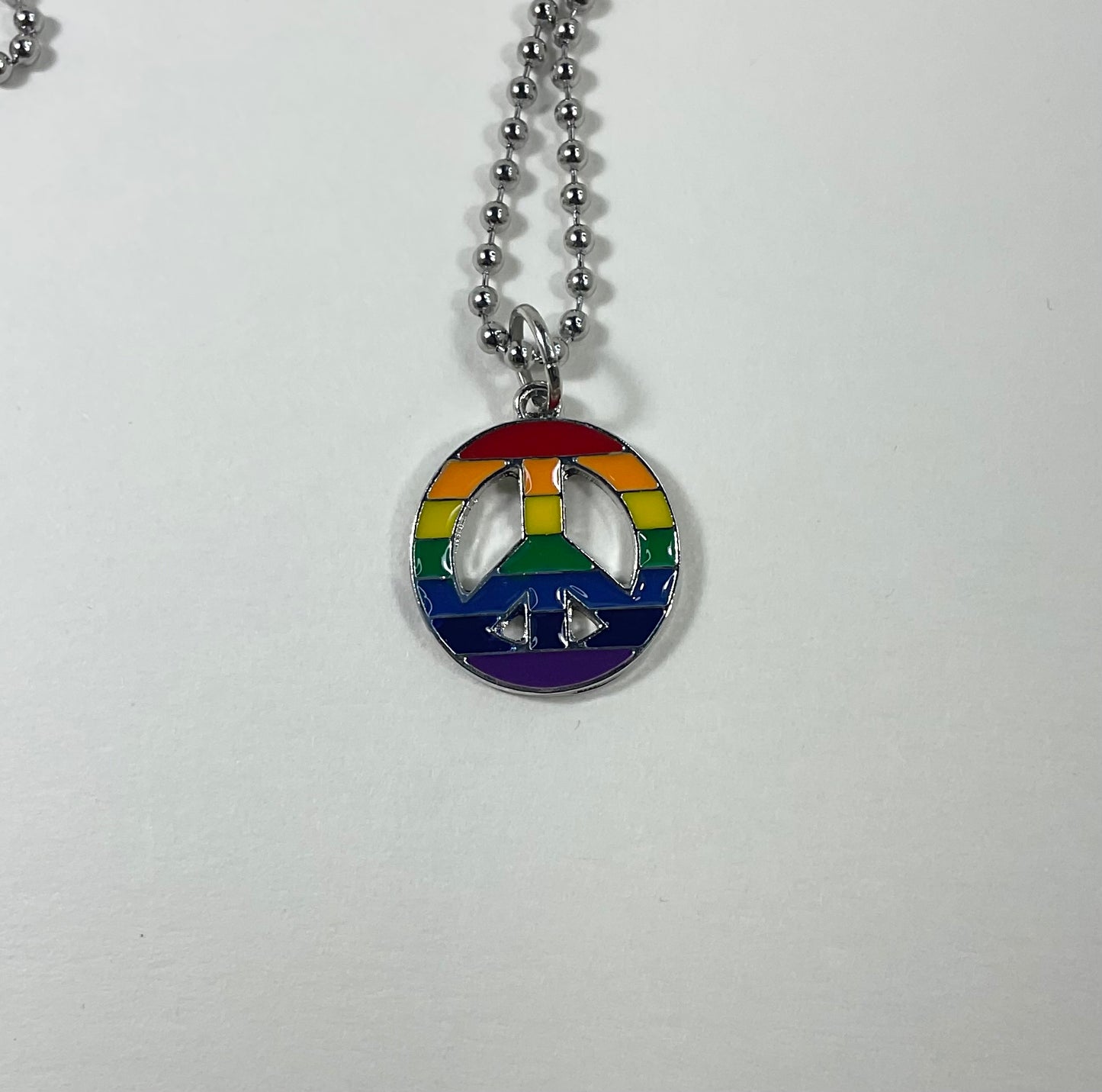 Rainbow Peace Sign Charm