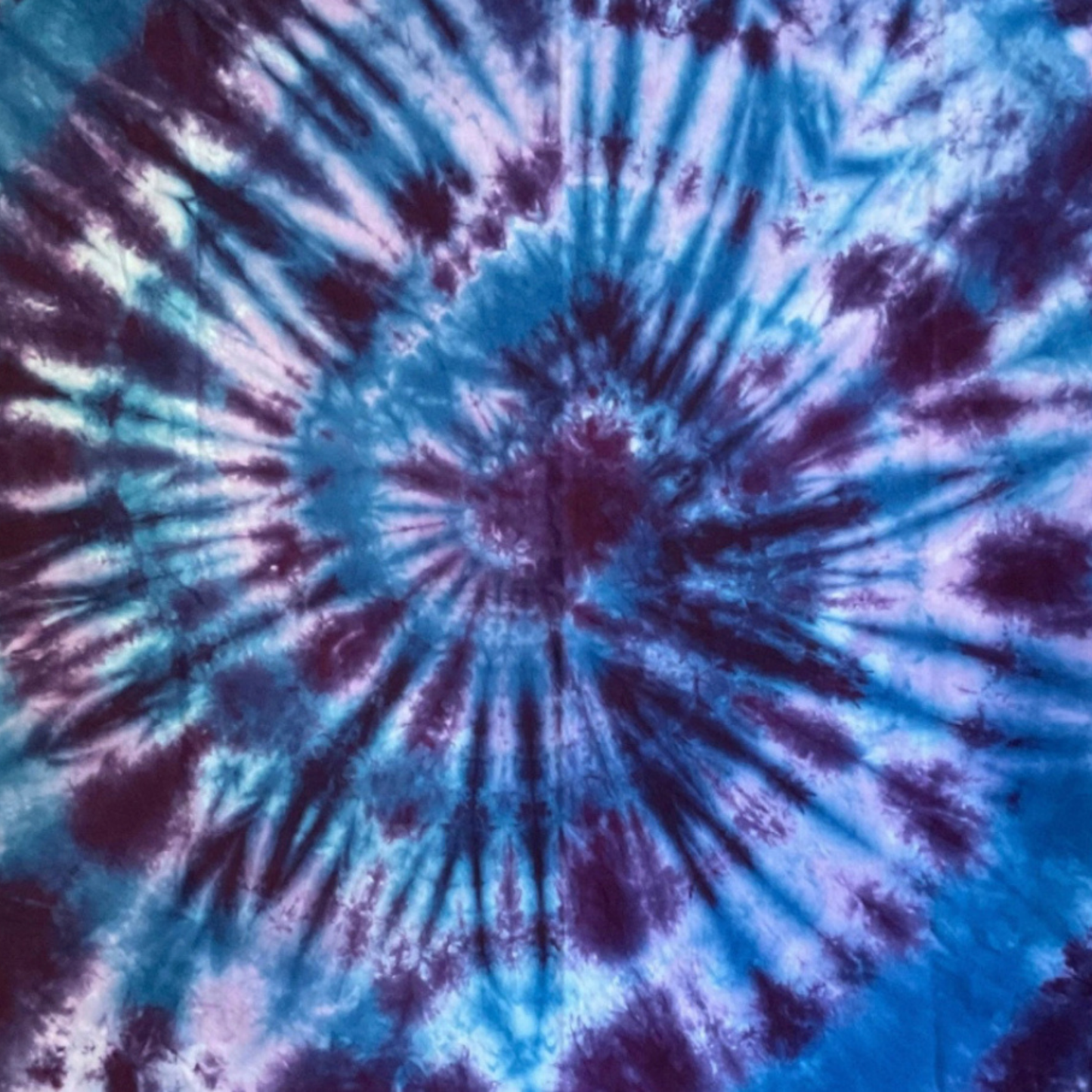 Tie Dye Altar Cloth or Tarot Cloth in Blue and Purple