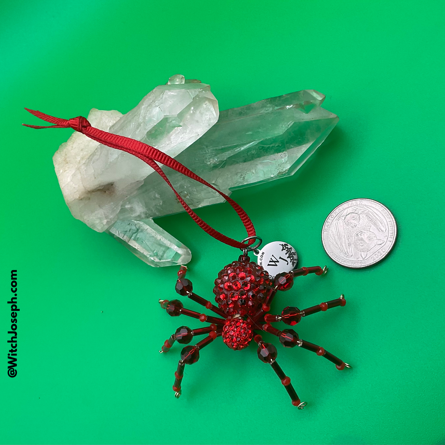 Xmas Spider Ornament RED