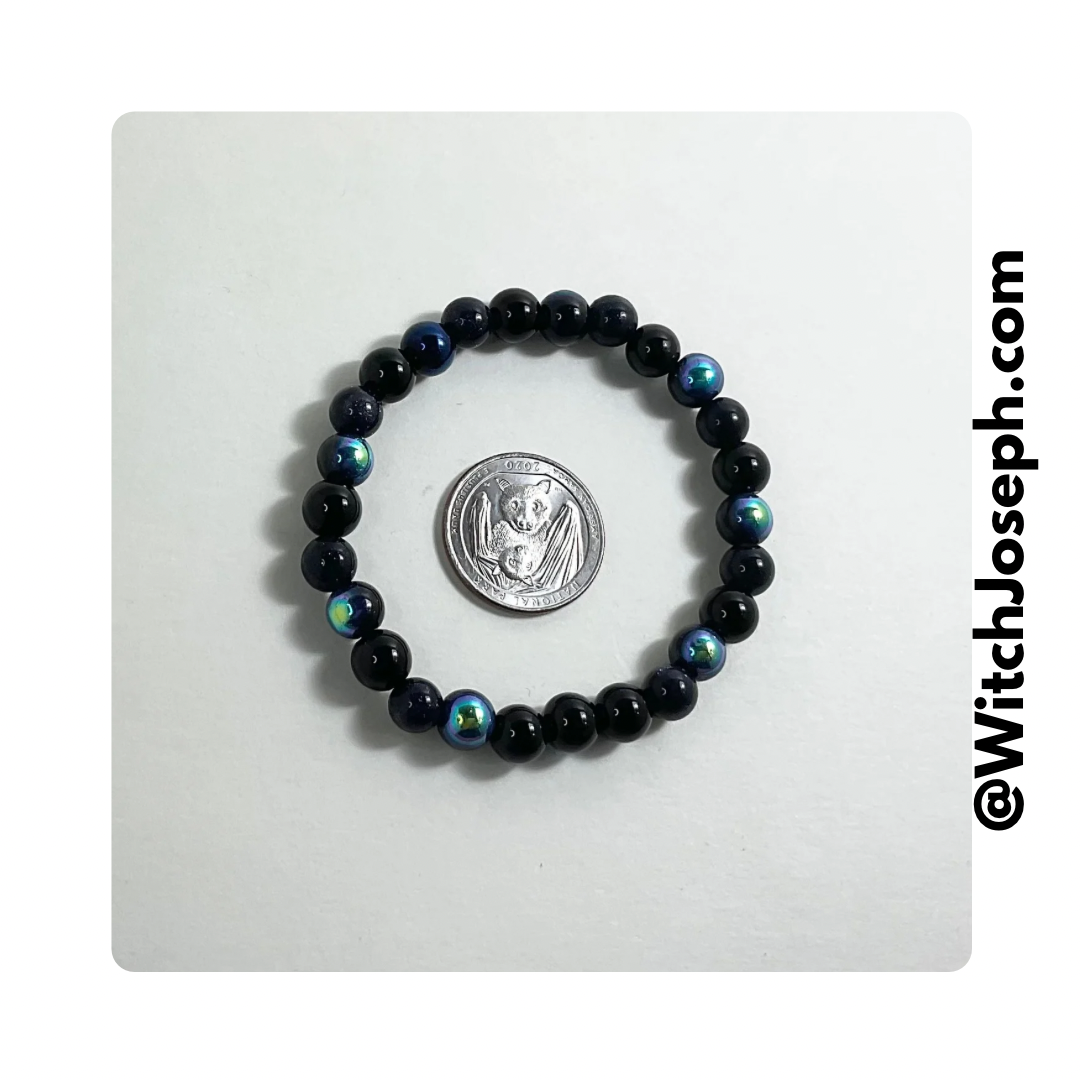 Black Reflective iridescent Bracelet