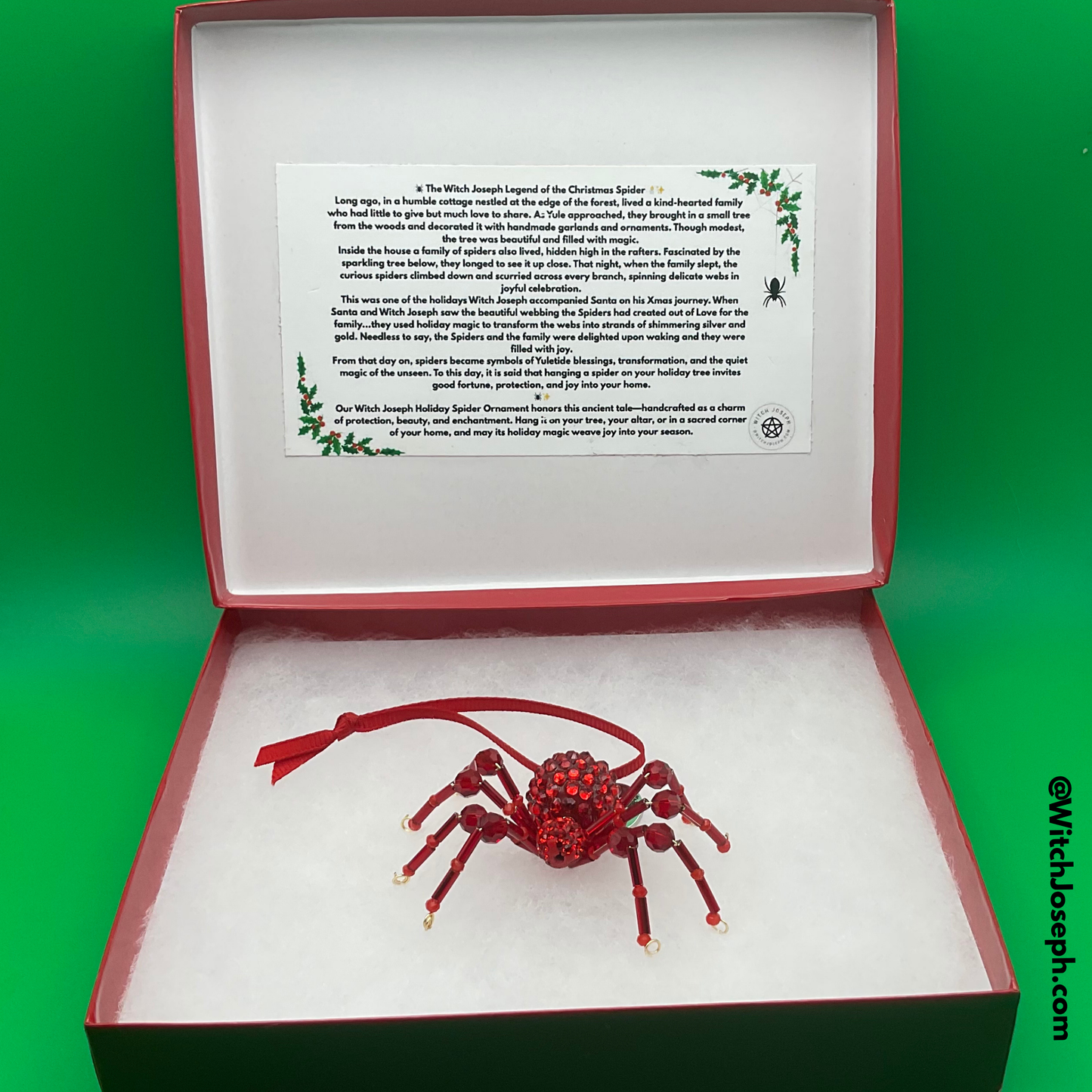 Xmas Spider Ornament RED