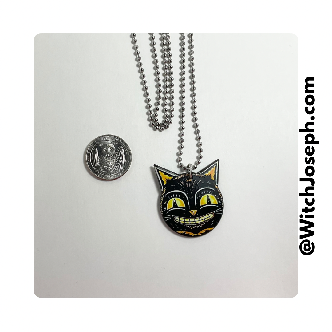 Black Cat Face Charm
