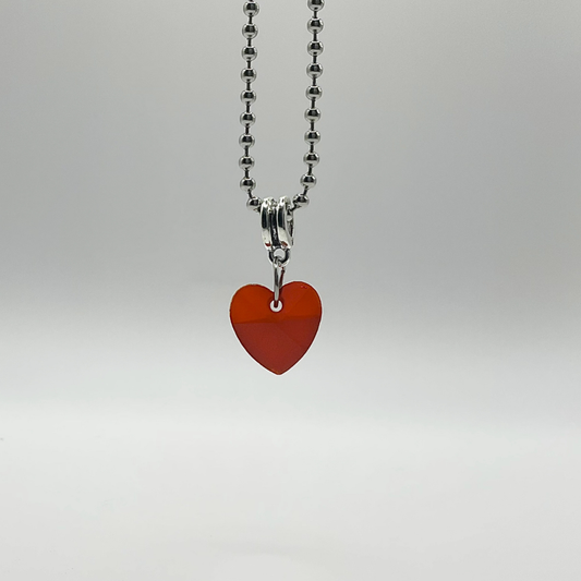 Red Crystal Heart Talisman
