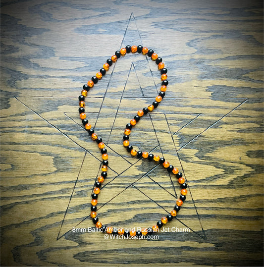 Baltic Amber and Russian Jet Necklace