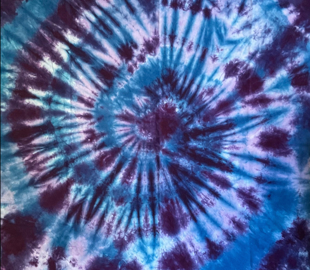 Tie Dye Altar Cloth or Tarot Cloth in Blue and Purple