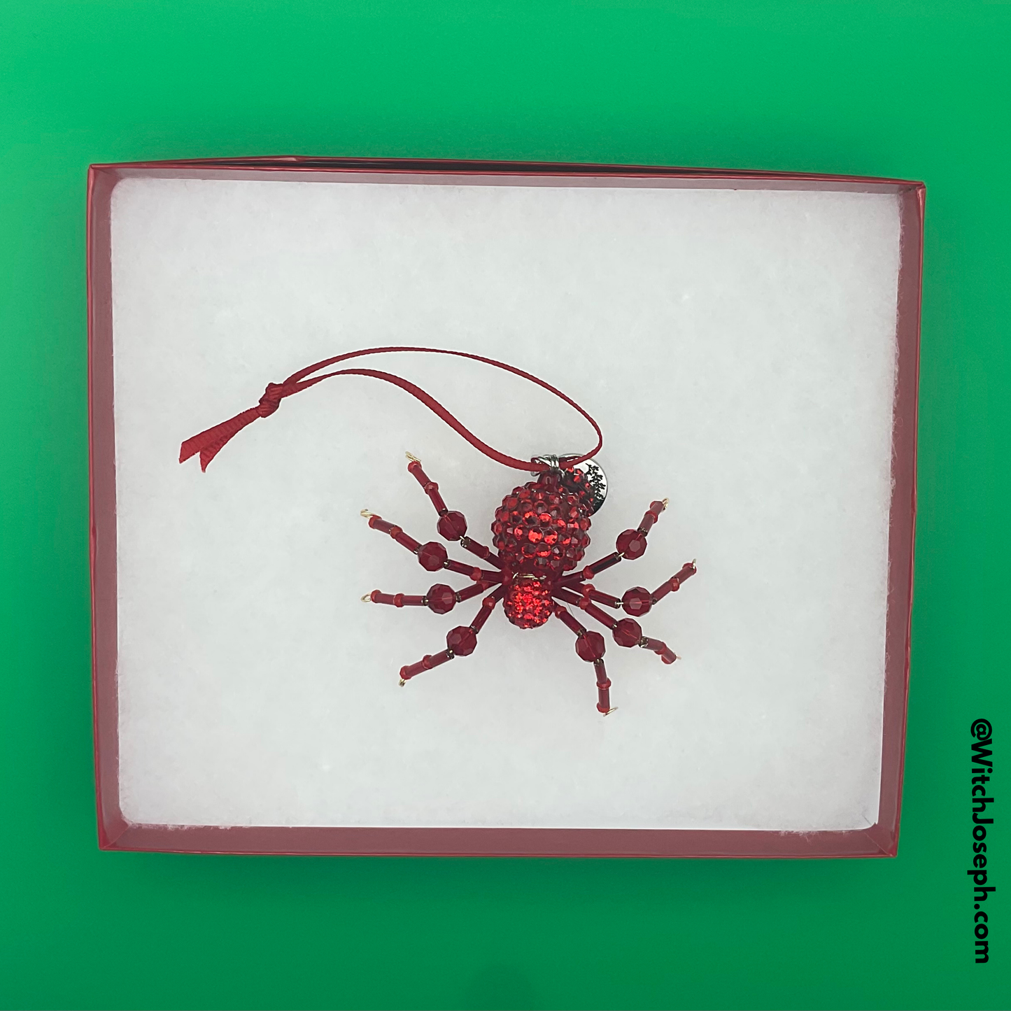 Xmas Spider Ornament RED