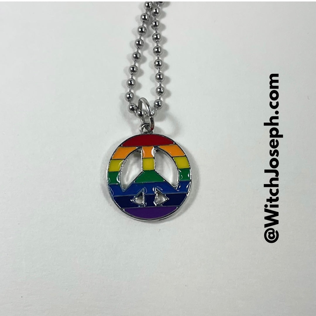 Rainbow Peace Sign Charm