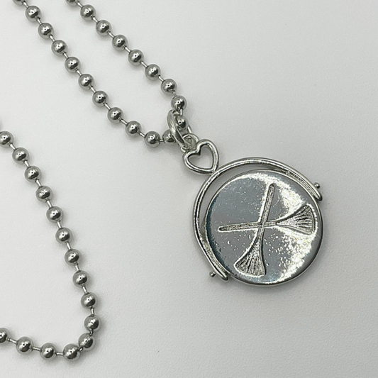 Crossed Brooms Witch Hat Charm