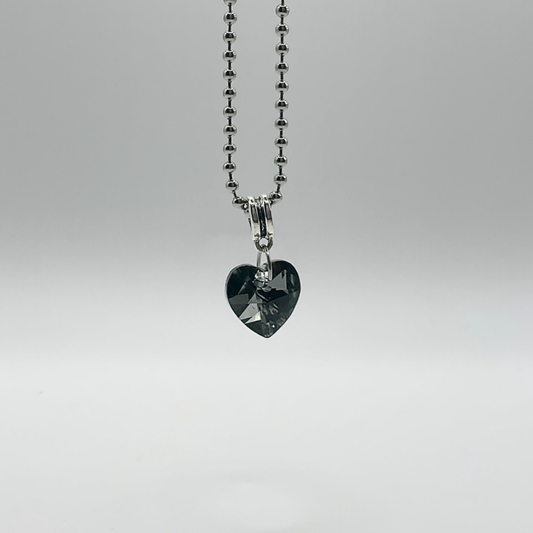 Gray Flash Crystal Heart Talisman