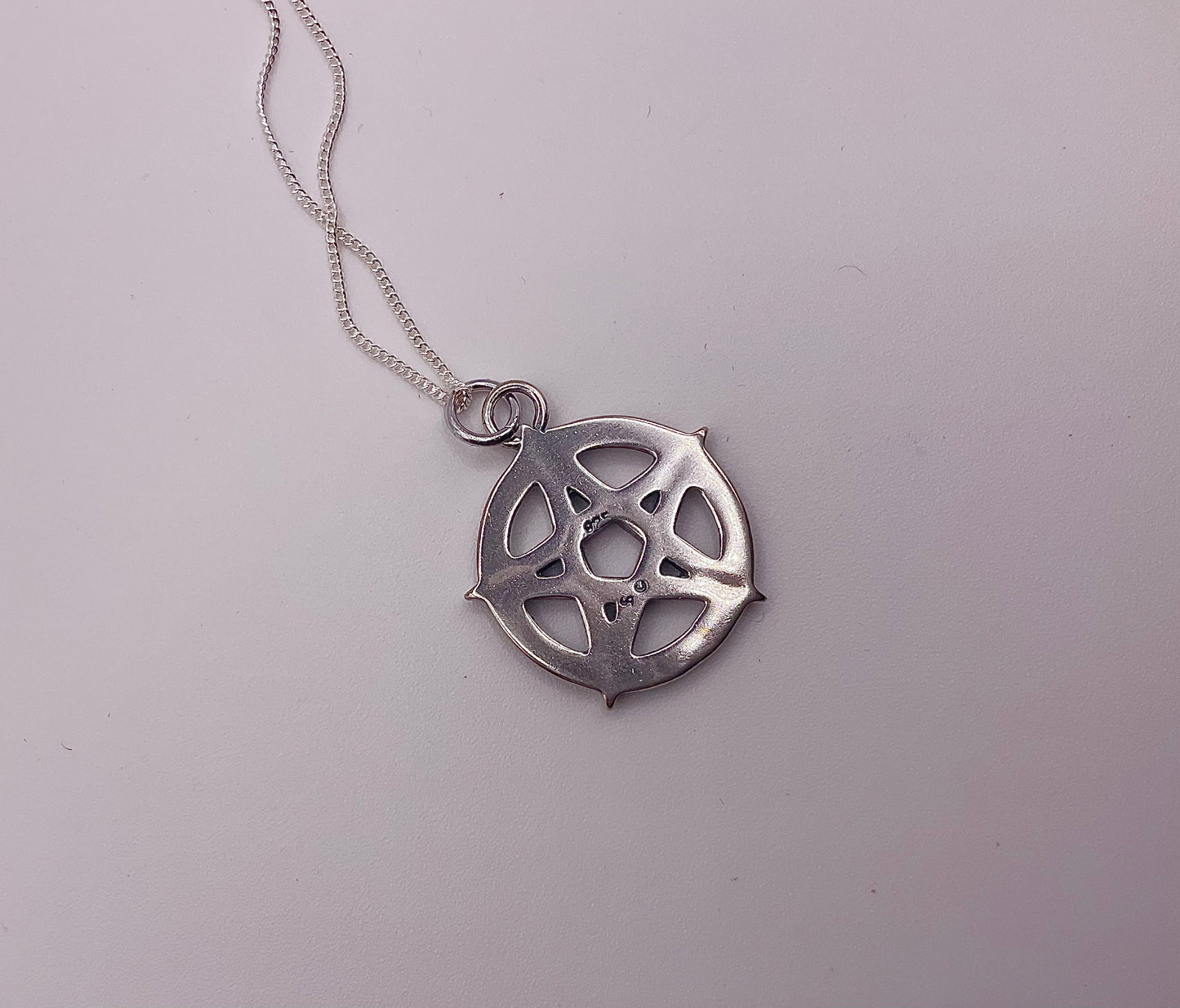 Sterling Silver Pentacle With Chain