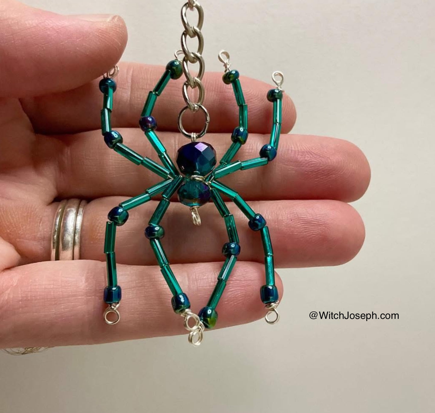 Spider Sun Catcher Turquoise