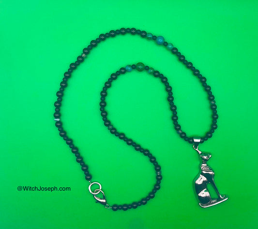 Bastet Talisman with Chrysocolla and Labradorite