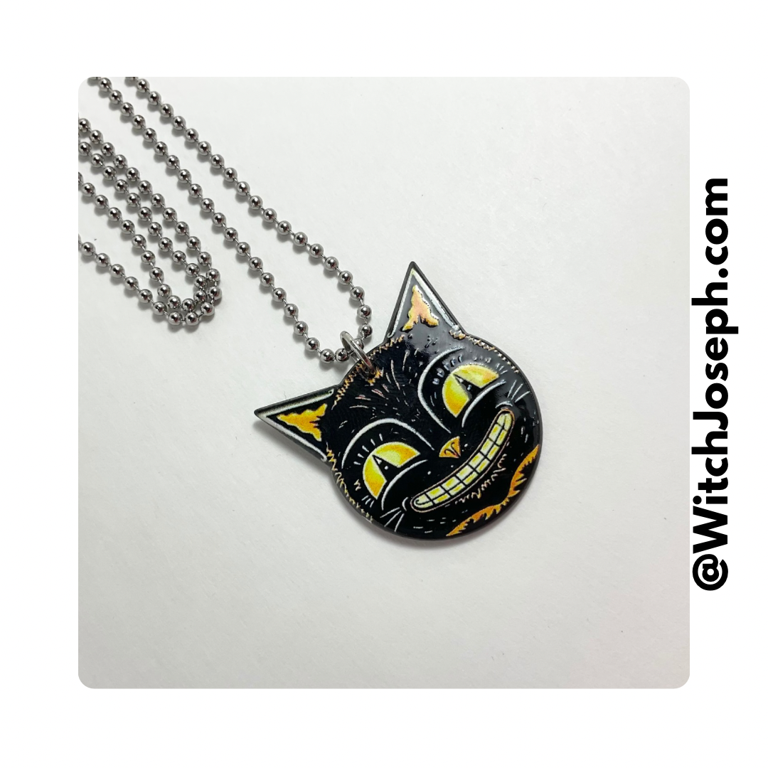 Black Cat Face Charm