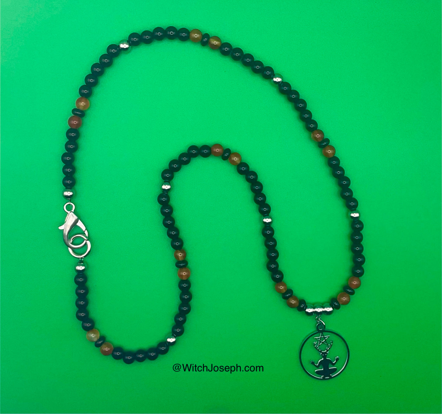Cernunnos Talisman with Carnelian and Steel Accents