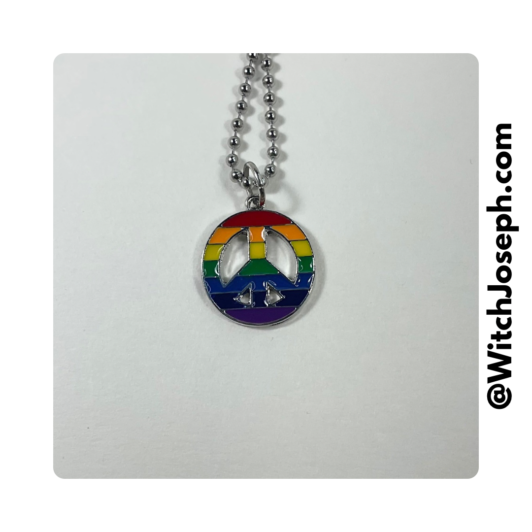 Rainbow Peace Sign Charm