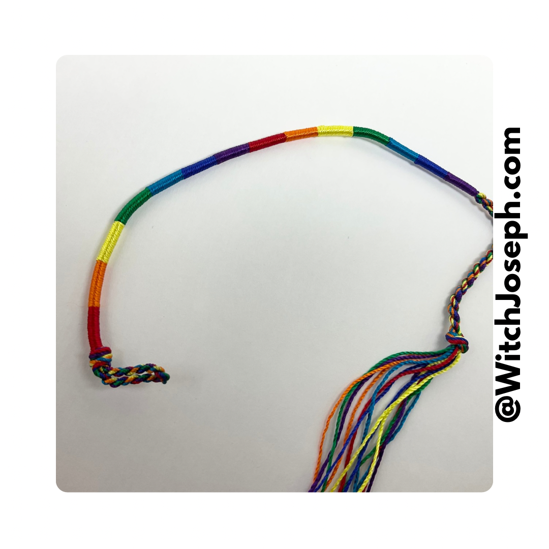Rainbow Tie On Bracelet
