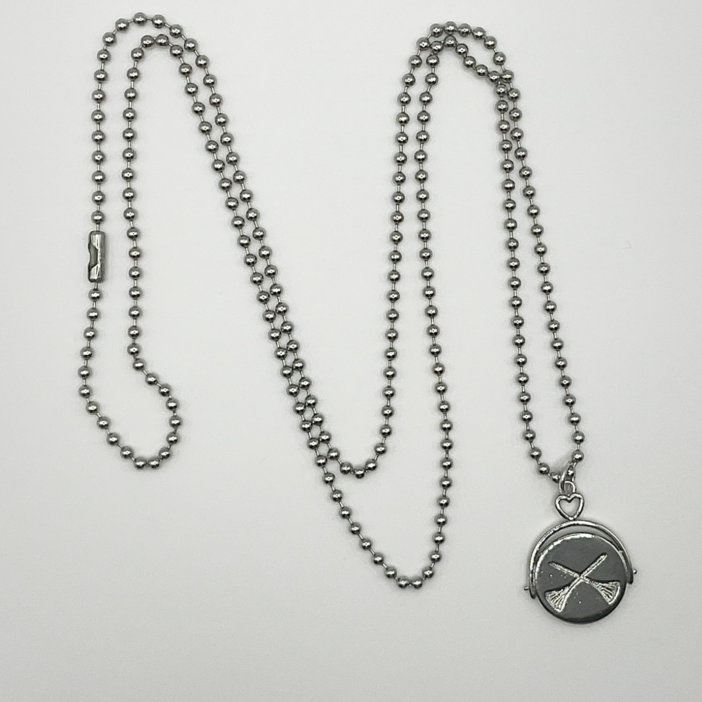 Crossed Brooms Witch Hat Charm