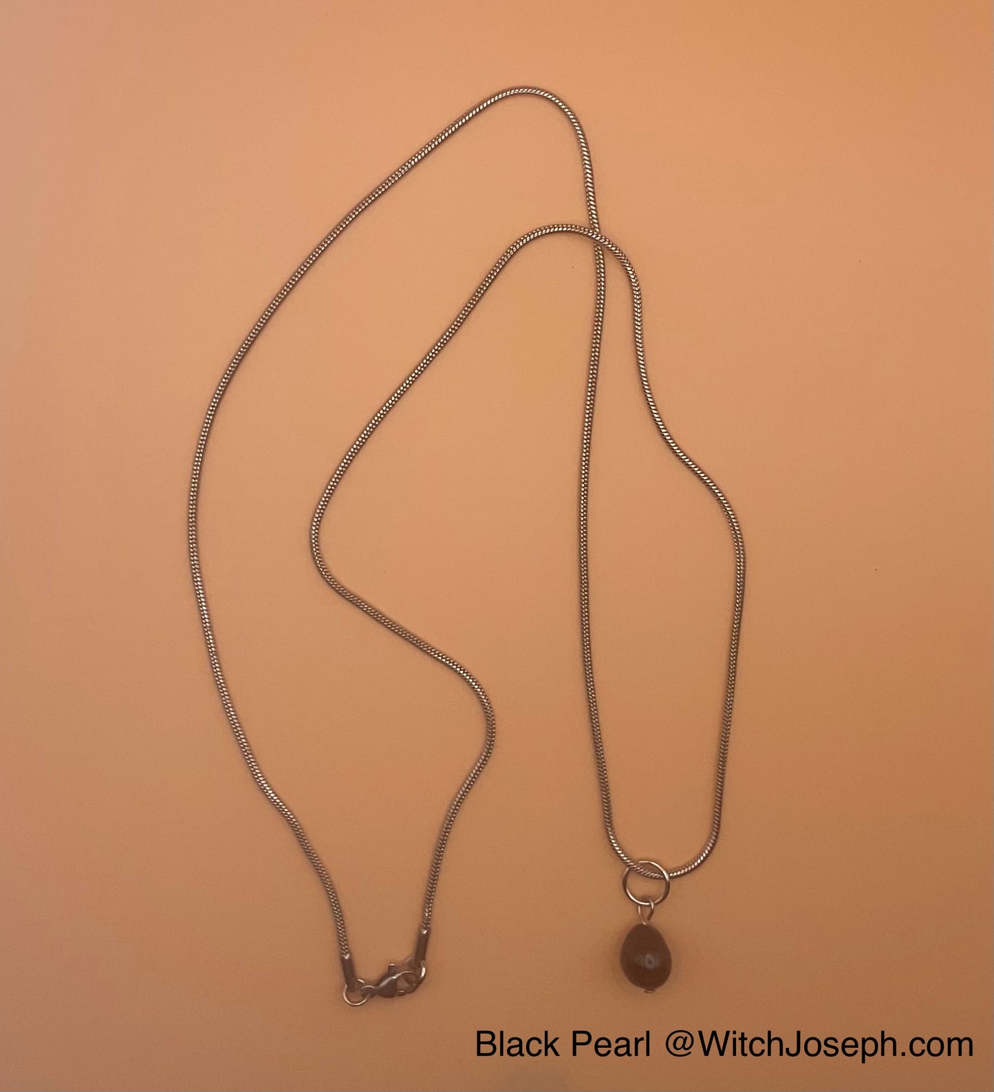 Black Pearl Droplet Necklace